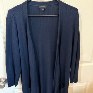 Women's Navy Open Front Cardigan - Perfect for Fall 🍁